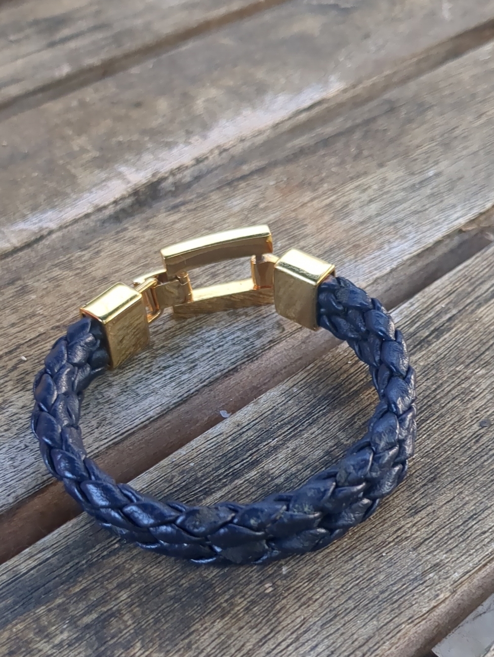 ×Lia Sophia Braided Navy and Gold Bracelet